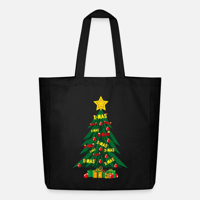Weihnachtsbaum mit viel Liebe und Stern. - Midweight recycelter Stoffbeutel von Stanley/Stella - Schwarz