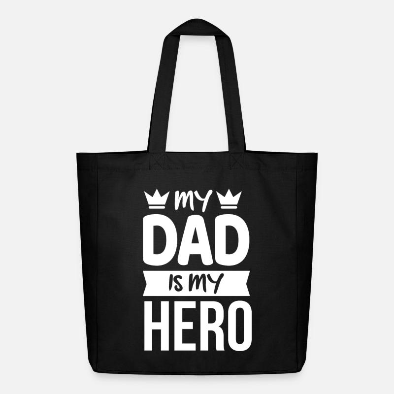 Papa Vater - Midweight recycelter Stoffbeutel von Stanley/Stella - Schwarz