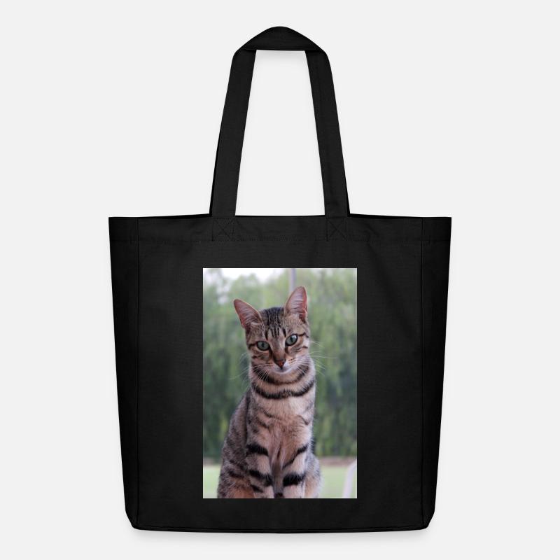 Katze Kätzchen - Midweight recycelter Stoffbeutel von Stanley/Stella - Schwarz