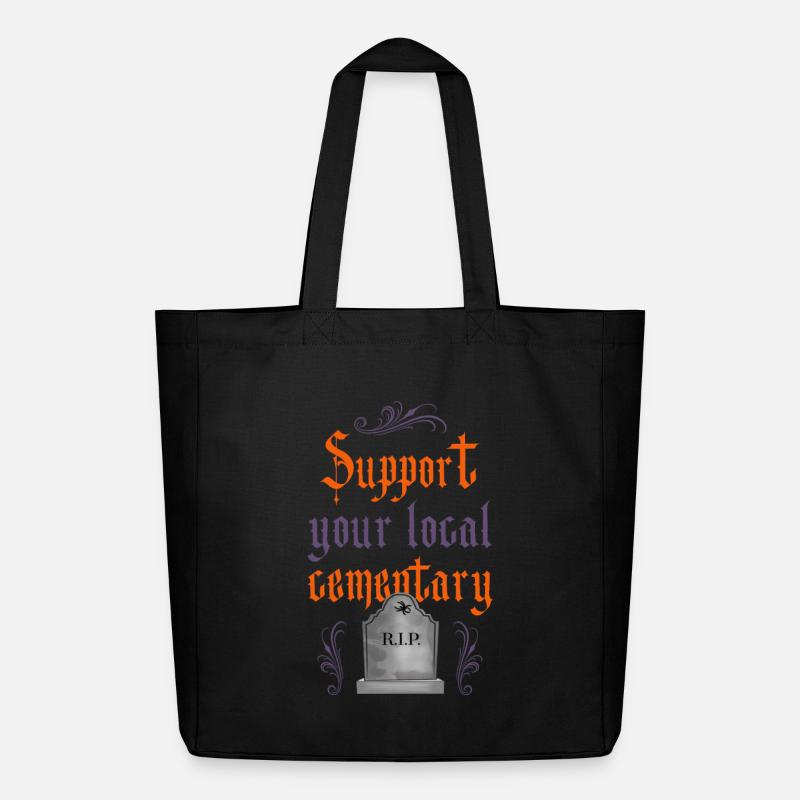 Support your local cementary! - Midweight recycelter Stoffbeutel von Stanley/Stella - Schwarz