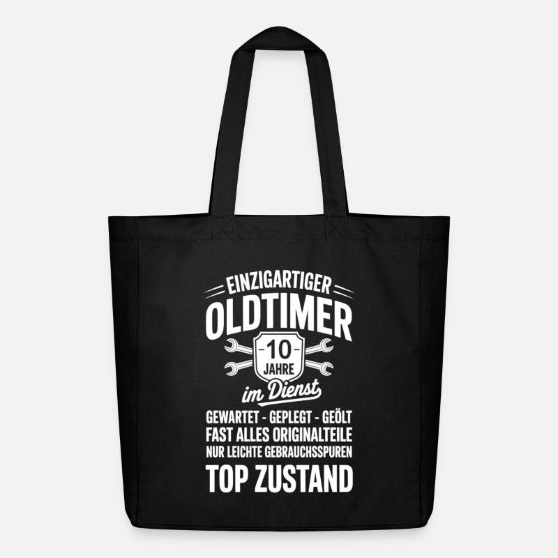 bester Mitarbeiter - Oldtimer Mechaniker - Midweight recycelter Stoffbeutel von Stanley/Stella - Schwarz