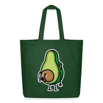 Funny avocado butt scratching ass gift idea - Midweight Recycled Tote Bag by Stanley/Stella - bottle green - Front