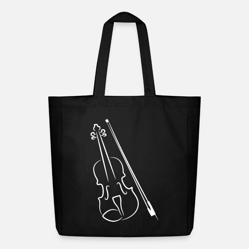 Violine Streichbogen - Midweight recycelter Stoffbeutel von Stanley/Stella - Schwarz