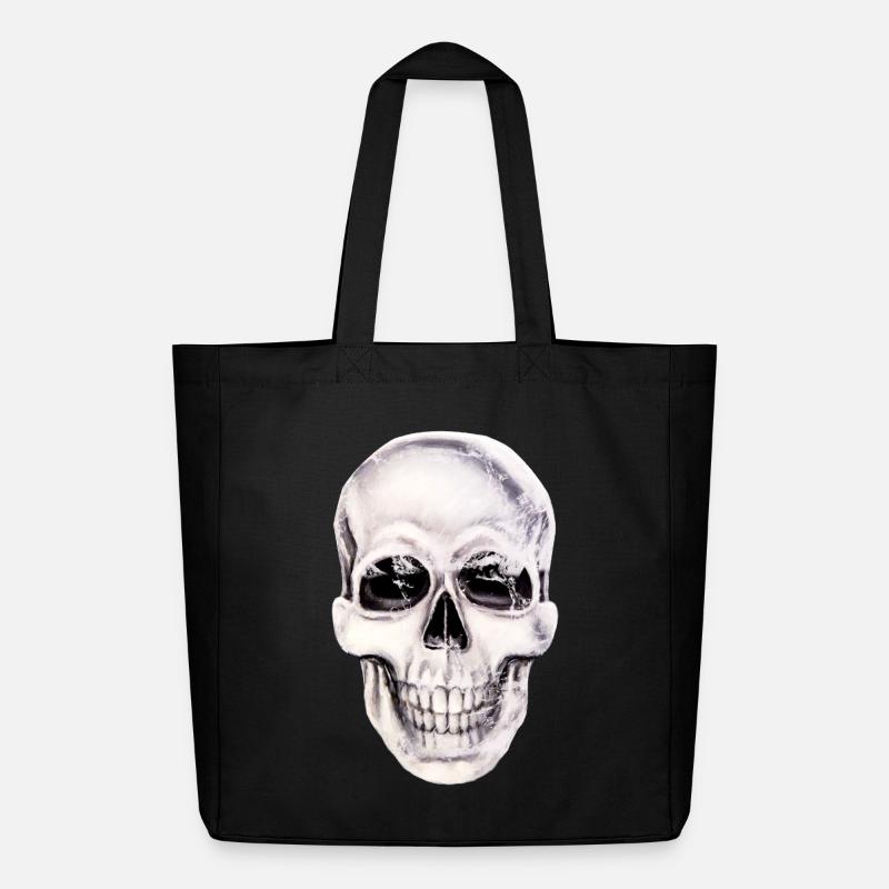 Totenkopf Dark Art Schädeldesign Original - Midweight recycelter Stoffbeutel von Stanley/Stella - Schwarz