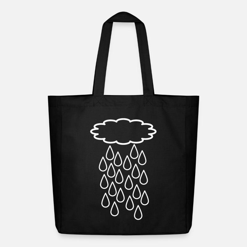 Regenschauer Design - Midweight recycelter Stoffbeutel von Stanley/Stella - Schwarz