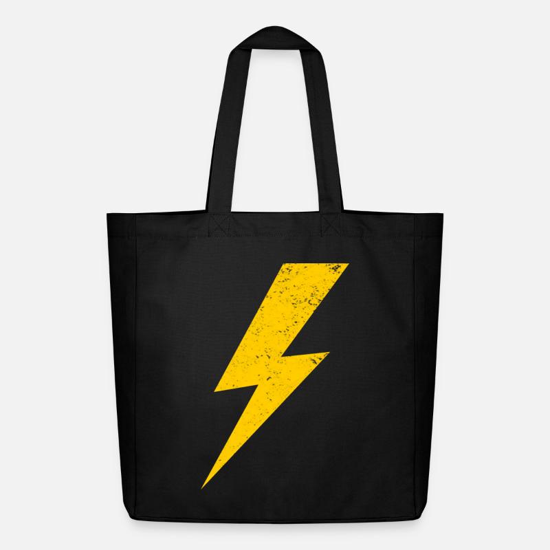 éclair jaune - Tote bag Stanley/Stella Midweight recyclé - noir