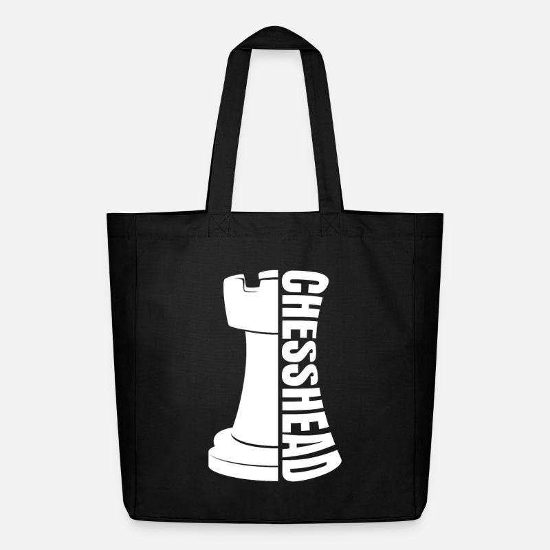 Checkmate Chess King Illustration - Midweight Recycled Tote Bag by Stanley/Stella - black