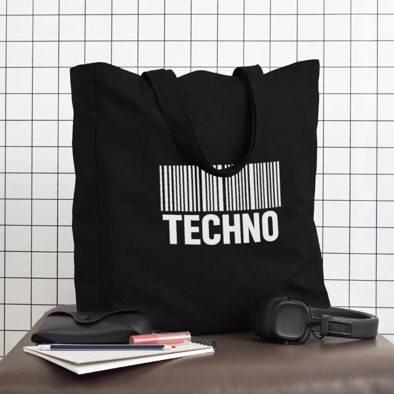 Modèle de code-barres techno Tote bag Stanley/Stella Midweight recyclé