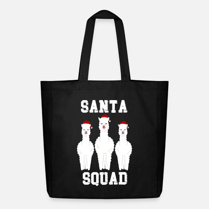 Santa squad llama - Midweight recycelter Stoffbeutel von Stanley/Stella - Schwarz