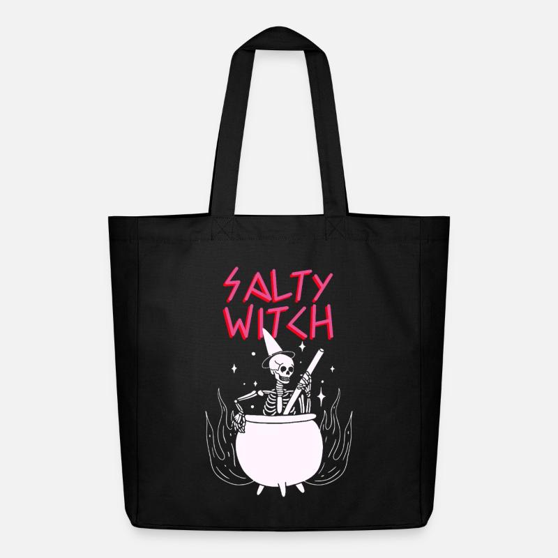 Salty Witch Hexenkessel Cauldron Skelett Skeleton - Midweight recycelter Stoffbeutel von Stanley/Stella - Schwarz