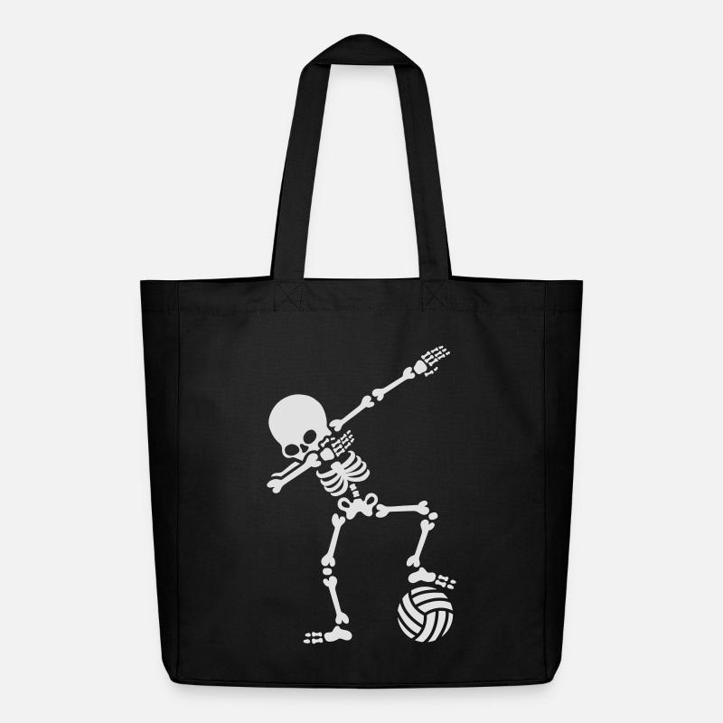 Dab dabbing skeleton (beach) volleyball - Midweight recycelter Stoffbeutel von Stanley/Stella - Schwarz