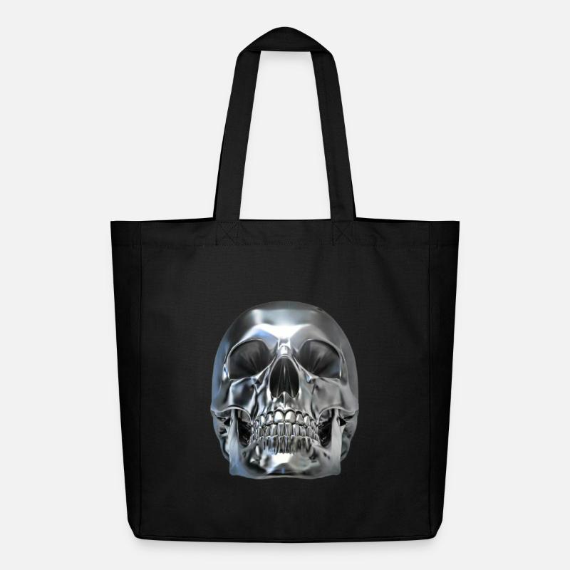 Platin Skull - Midweight recycelter Stoffbeutel von Stanley/Stella - Schwarz