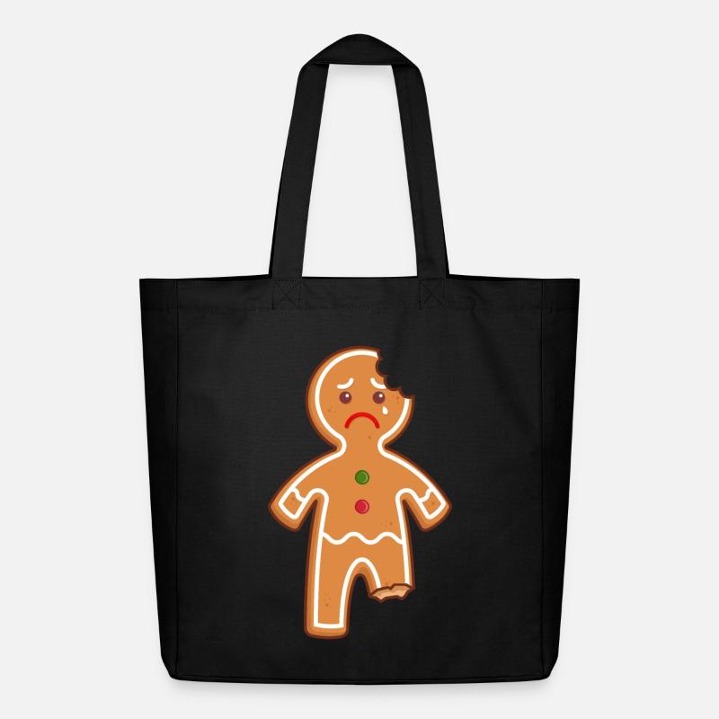 Lebkuchenmann Lebkuchen Mann Gingerbread Mi Mi Mi - Midweight recycelter Stoffbeutel von Stanley/Stella - Schwarz