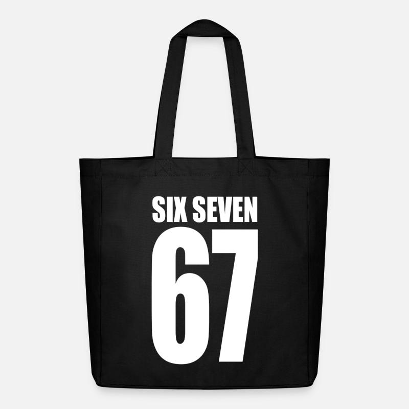 67 - six seven sixseven meme viral - Midweight recycelter Stoffbeutel von Stanley/Stella - Schwarz