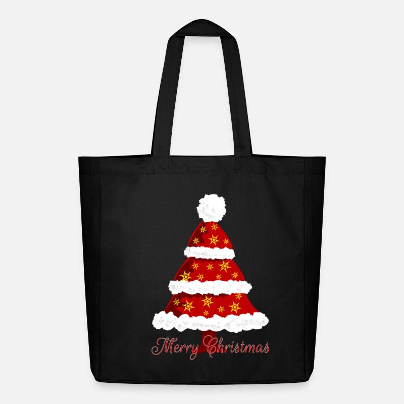 Tannenbaum Weihnachten - Midweight recycelter Stoffbeutel von Stanley/Stella - Schwarz