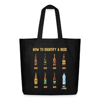 Bier-Identifizierungs-Guide - Midweight recycelter Stoffbeutel von Stanley/Stella - Schwarz - Vorne