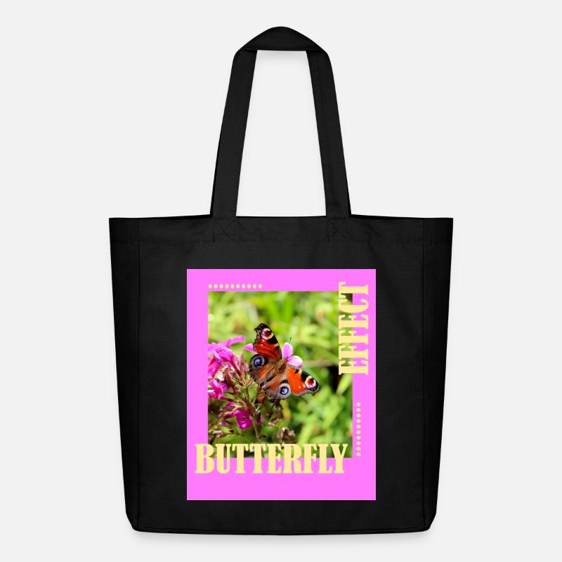Butterfly Effect Foto Design - Midweight recycelter Stoffbeutel von Stanley/Stella - Schwarz