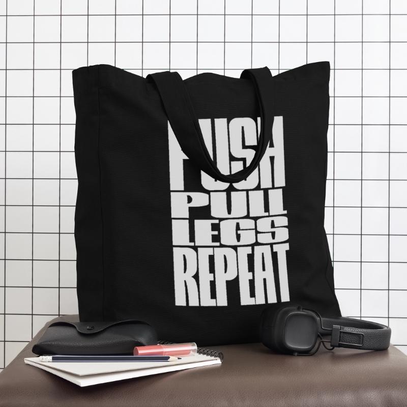PUSH PULL LEGS REPEAT Midweight Recycled Tote Bag by Stanley/Stella