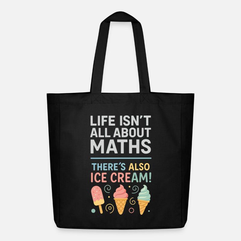 Life isn't just math There are also - Midweight Recycled Tote Bag by Stanley/Stella - black