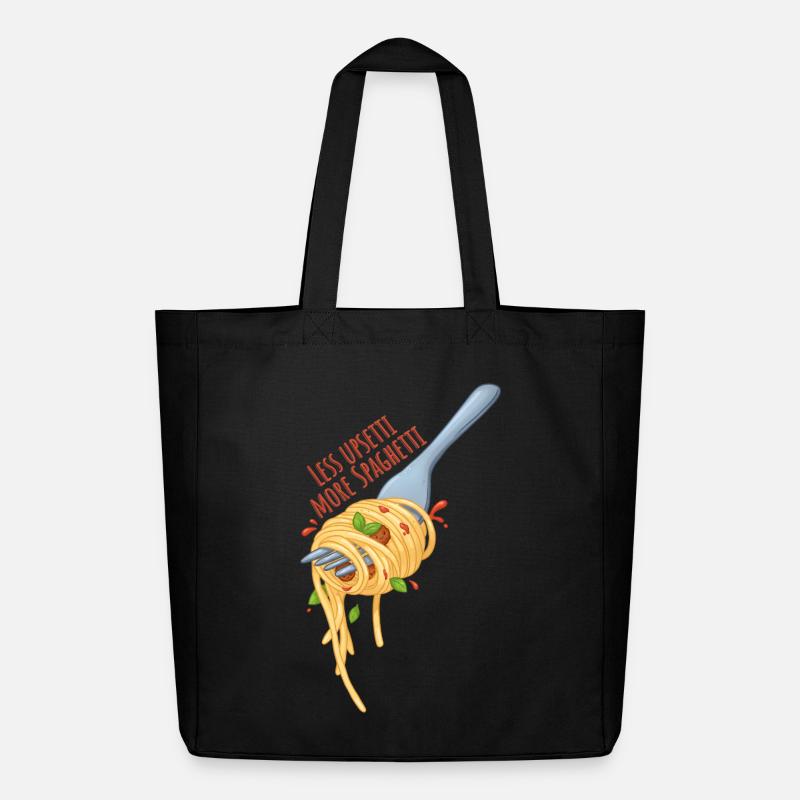 Less Upsetti More Spaghetti – Kawaii Food Meme - Midweight recycelter Stoffbeutel von Stanley/Stella - Schwarz