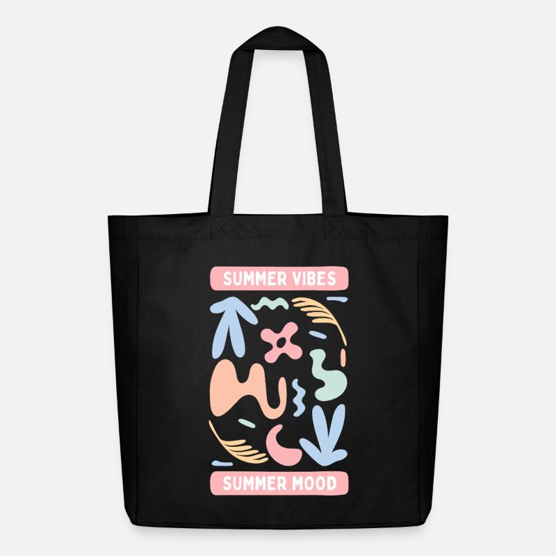 Pastel Abstract Summer Vibes - Midweight recycelter Stoffbeutel von Stanley/Stella - Schwarz