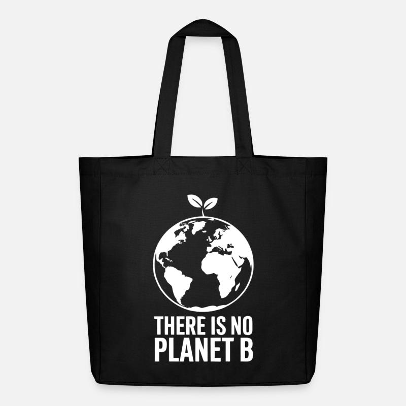 There is no plan B, climate protection - Midweight Recycled Tote Bag by Stanley/Stella - black