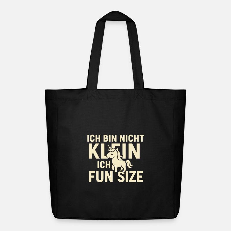 Ich bin nicht klein - Fun Size Einhorn - Midweight recycelter Stoffbeutel von Stanley/Stella - Schwarz