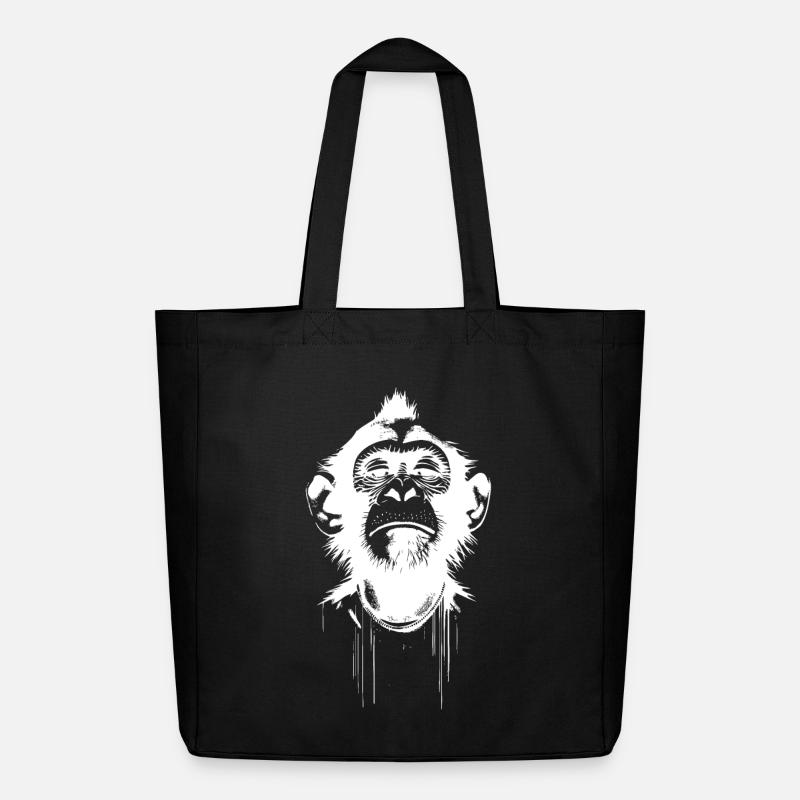 Monkey President - Midweight recycelter Stoffbeutel von Stanley/Stella - Schwarz