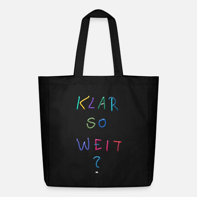 C’est clair pour l’instant ? Lettrage coloré - Tote bag Stanley/Stella Midweight recyclé - noir
