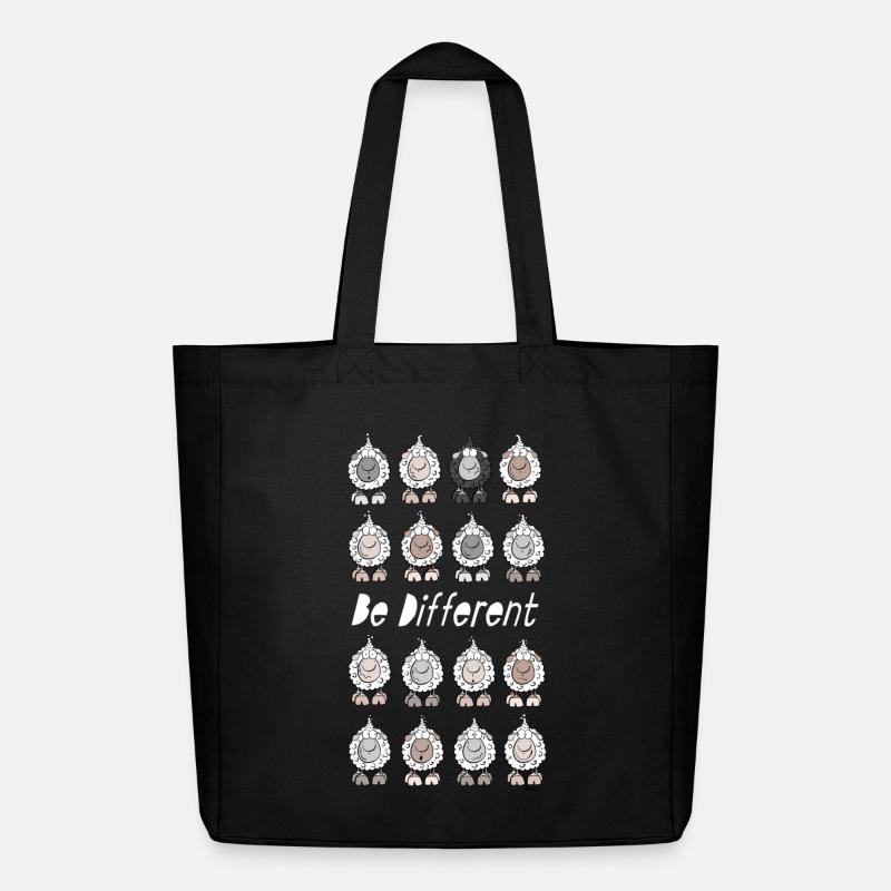 Be Different Sheep - Midweight Recycled Tote Bag by Stanley/Stella - black