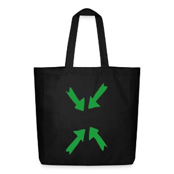vert en point de mire - Tote bag Stanley/Stella Midweight recyclé - noir - Devant