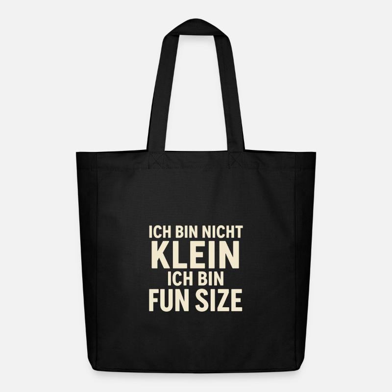 Ich bin nicht klein Fun Size - Midweight recycelter Stoffbeutel von Stanley/Stella - Schwarz