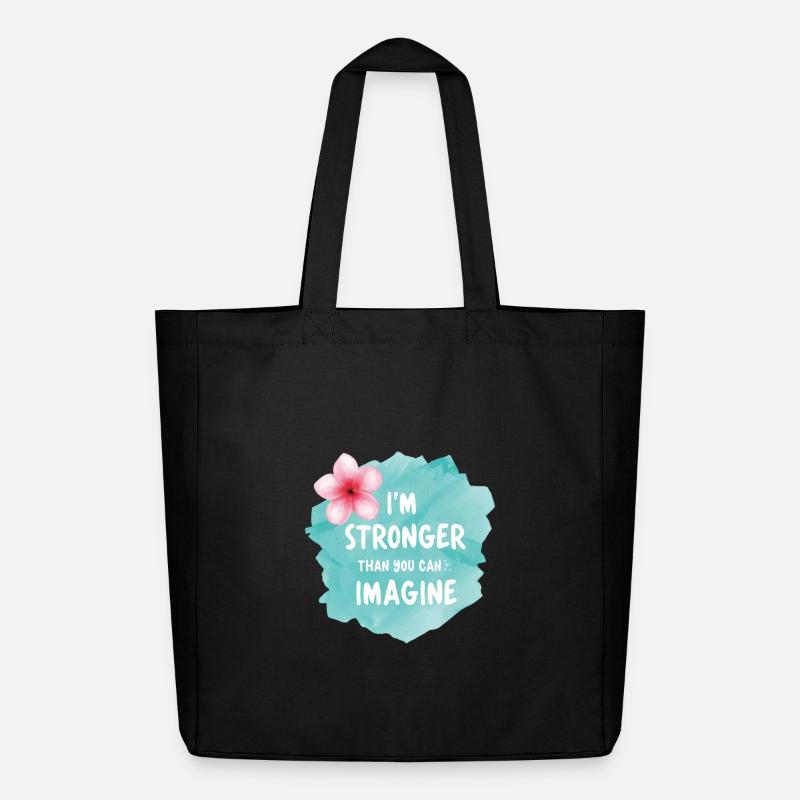 I’m Stronger Than You Can Imagine – Aquarell - Midweight recycelter Stoffbeutel von Stanley/Stella - Schwarz