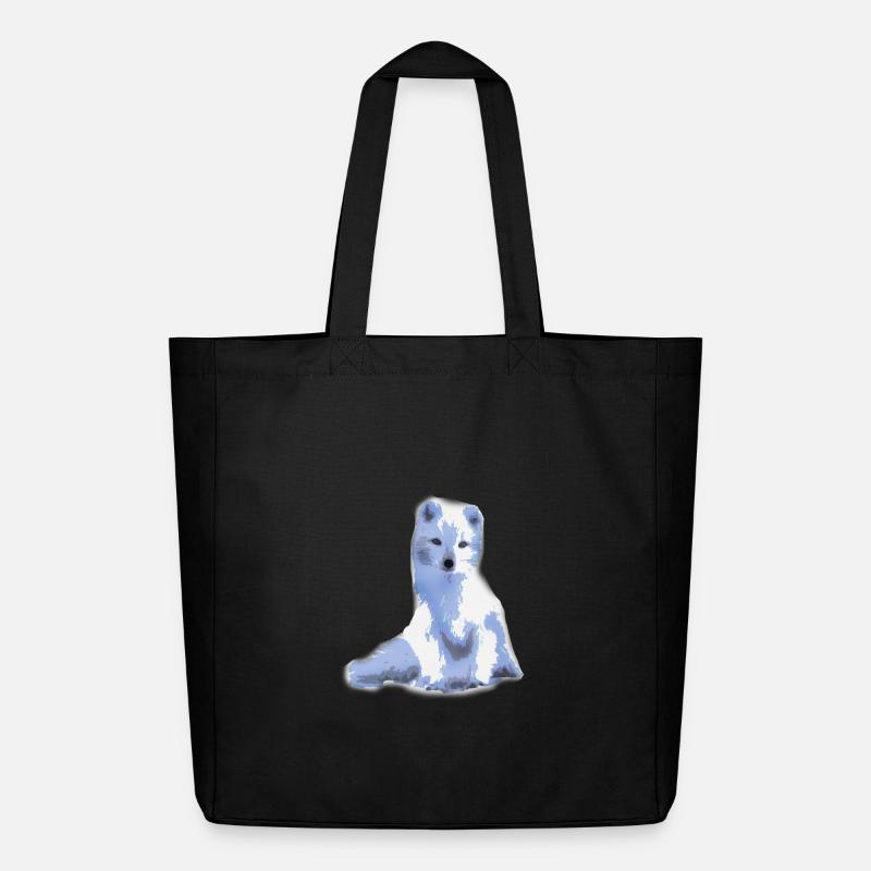 arctic foxy / arctic fox - Midweight Recycled Tote Bag by Stanley/Stella - black
