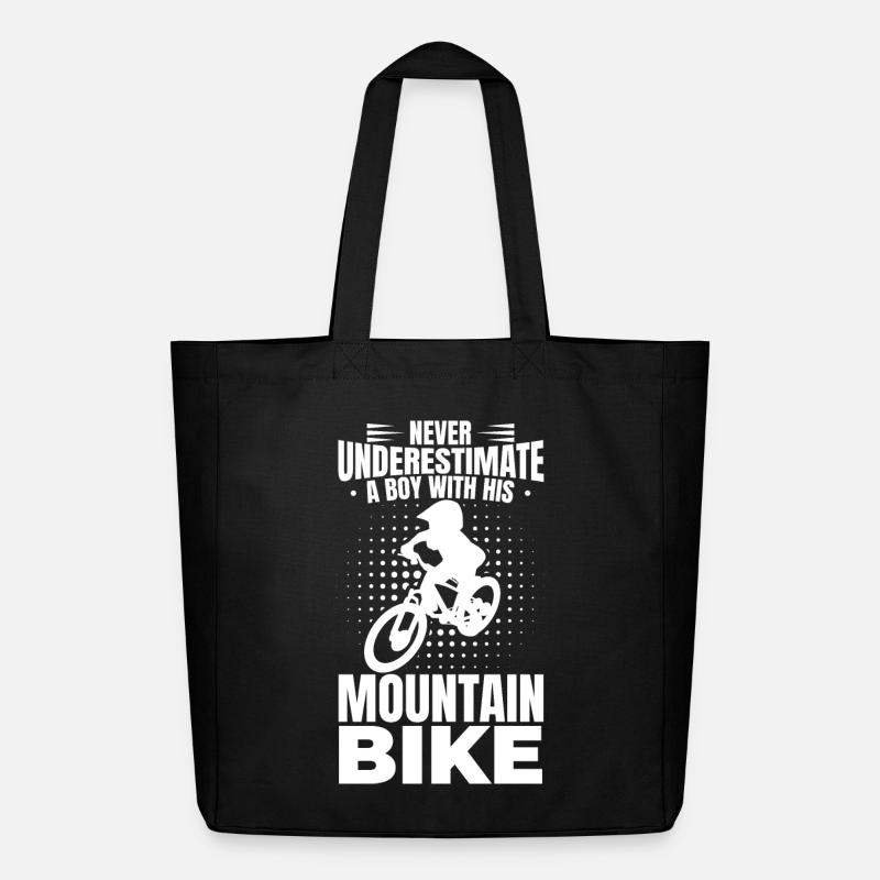 Mountainbiker Junge - Midweight recycelter Stoffbeutel von Stanley/Stella - Schwarz