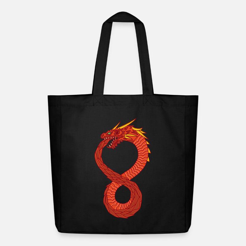 Unendlicher Drache - Midweight recycelter Stoffbeutel von Stanley/Stella - Schwarz