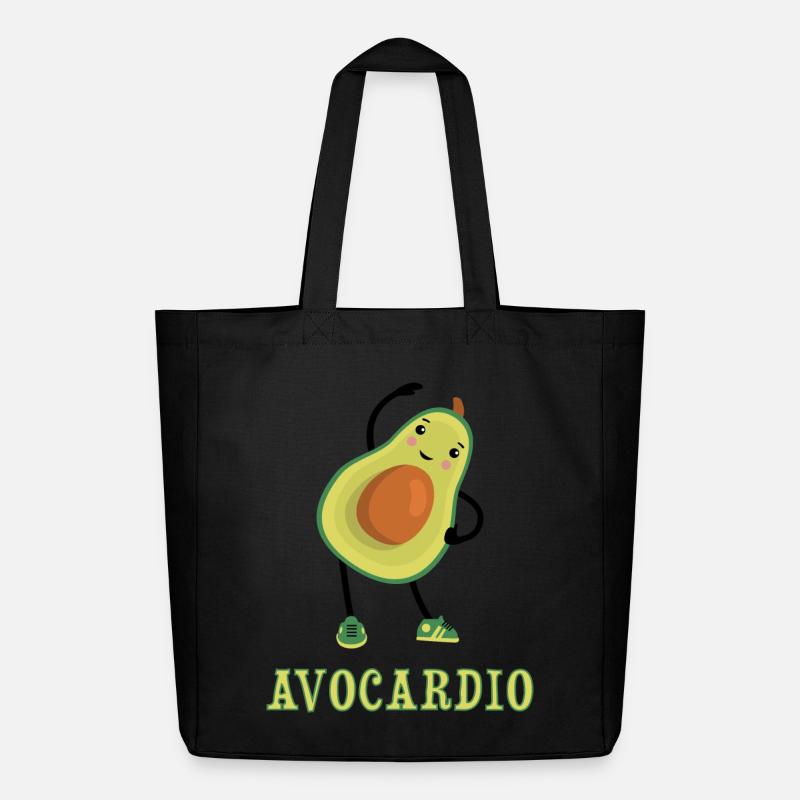 Avocardio lustig - Midweight recycelter Stoffbeutel von Stanley/Stella - Schwarz