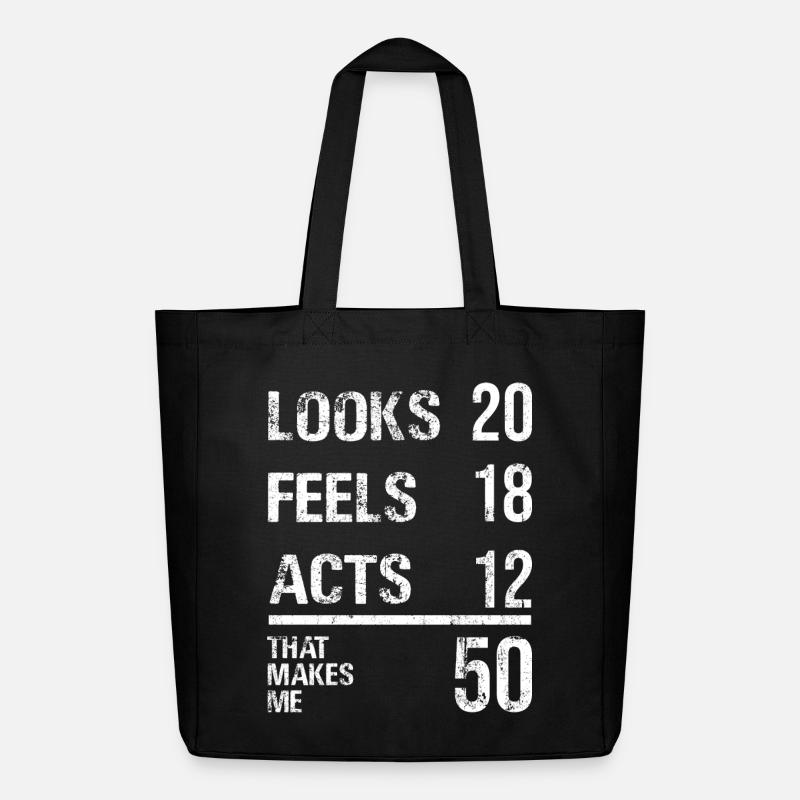 Bold Distressed Numeral Quote Tee - Midweight Recycled Tote Bag by Stanley/Stella - black