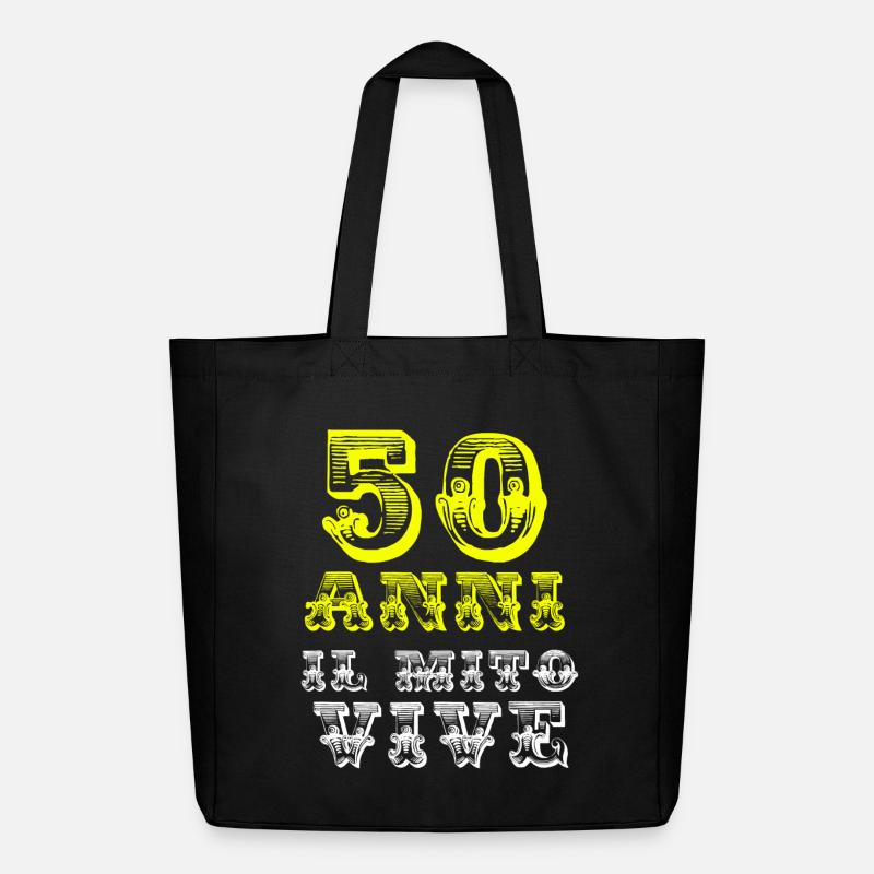50 years - Midweight Recycled Tote Bag by Stanley/Stella - black
