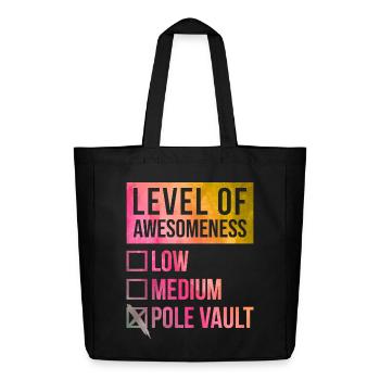saut à la perche - Tote bag Stanley/Stella Midweight recyclé - noir - Devant