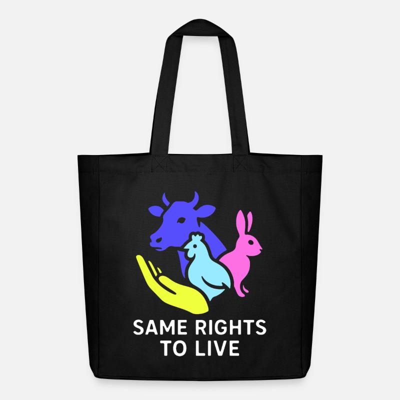 same rights to live - Midweight Recycled Tote Bag by Stanley/Stella - black