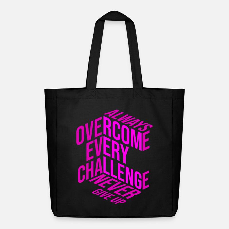 Never give up - Midweight recycelter Stoffbeutel von Stanley/Stella - Schwarz