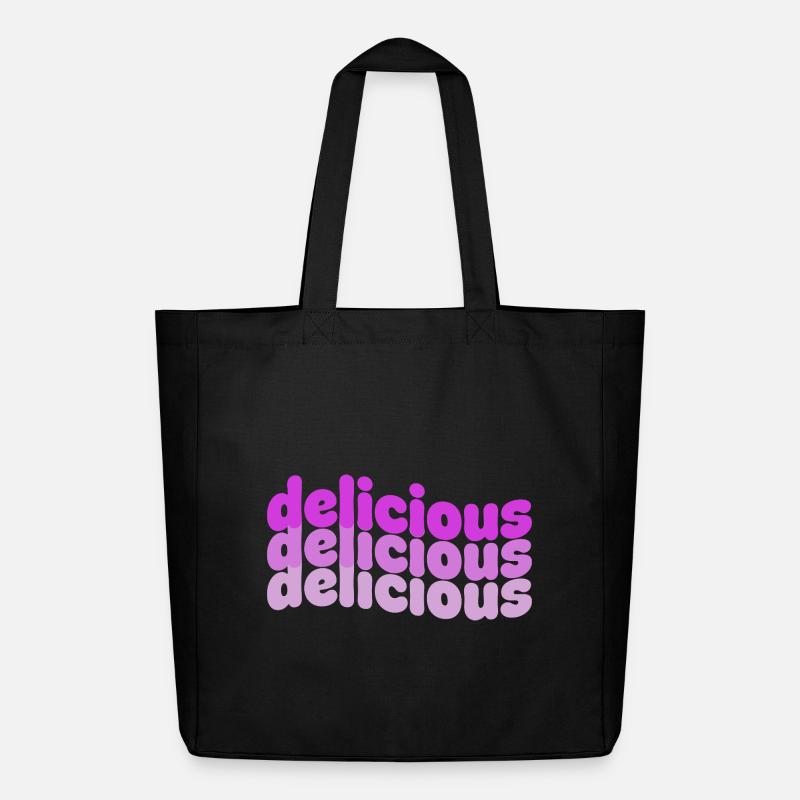 Delicious Typo Gradient Muster - Midweight recycelter Stoffbeutel von Stanley/Stella - Schwarz
