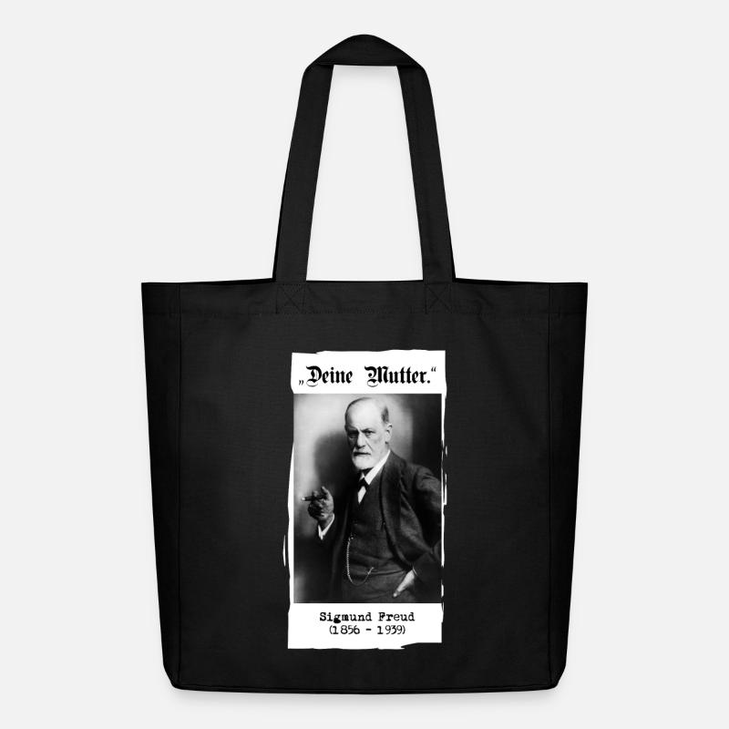 Sigmund Freud - "Ta mère". - Tote bag Stanley/Stella Midweight recyclé - noir