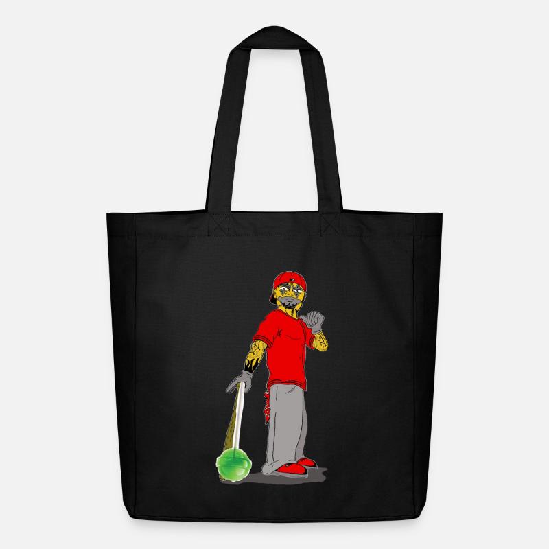 Clown with Sweets - Midweight recycelter Stoffbeutel von Stanley/Stella - Schwarz