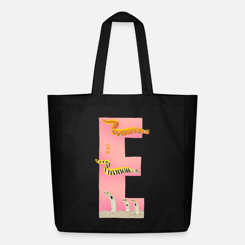 E Alphabet Rosa - Midweight recycelter Stoffbeutel von Stanley/Stella - Schwarz