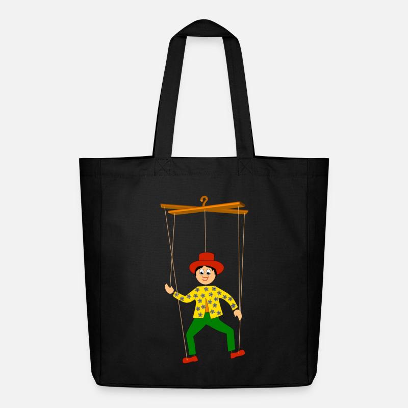 kinder marionette lustig - Midweight recycelter Stoffbeutel von Stanley/Stella - Schwarz