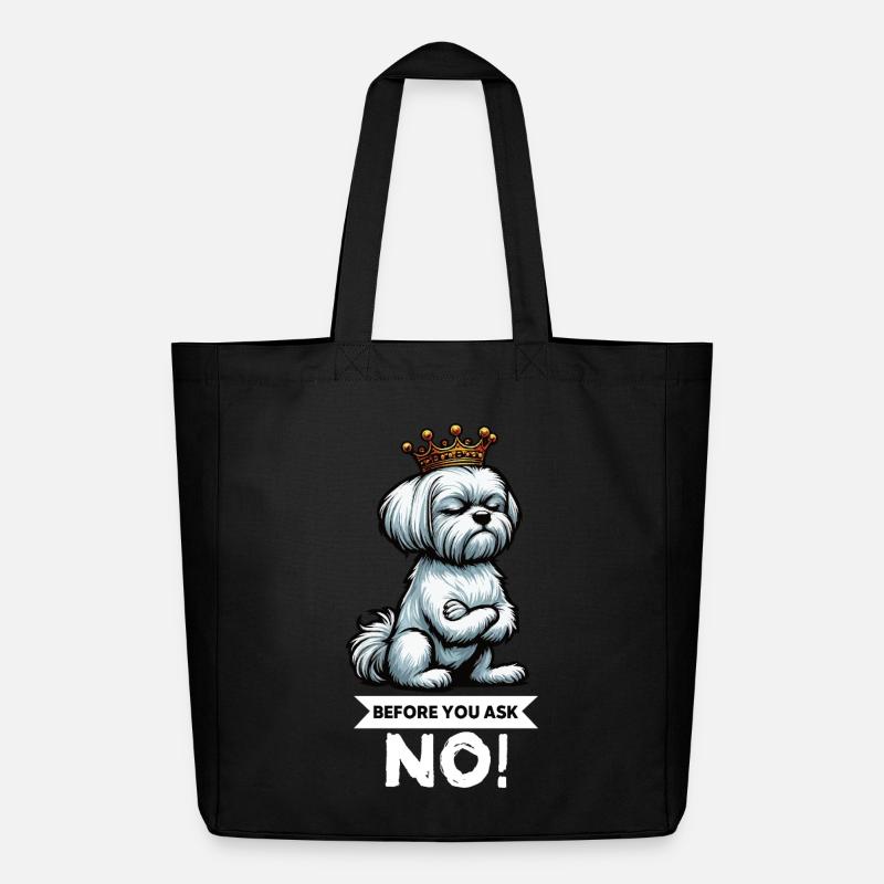 Before You Ask Malteser Malteserbesitzer Maltese - Midweight recycelter Stoffbeutel von Stanley/Stella - Schwarz
