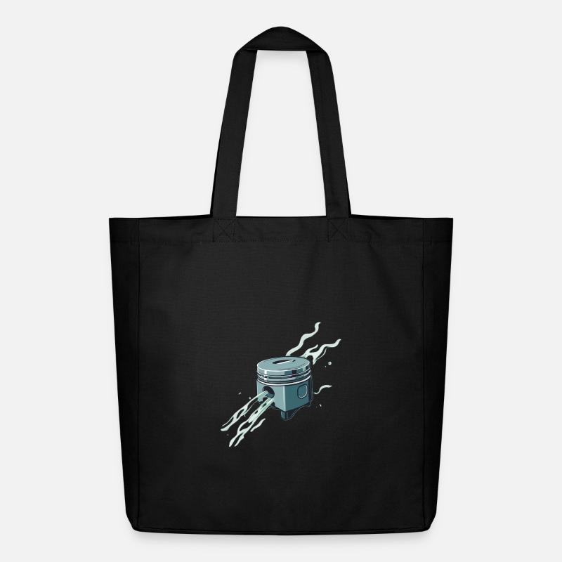 Piston Flame - Midweight Recycled Tote Bag by Stanley/Stella - black