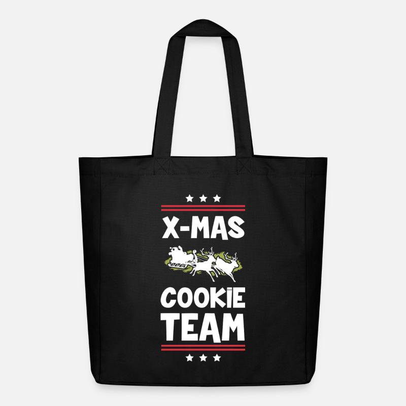 X-Mas Kekse Team - Midweight recycelter Stoffbeutel von Stanley/Stella - Schwarz
